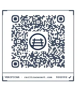 El QR estampado en una hoja del certificado, con la franja VERIFICAR y el número de certificado